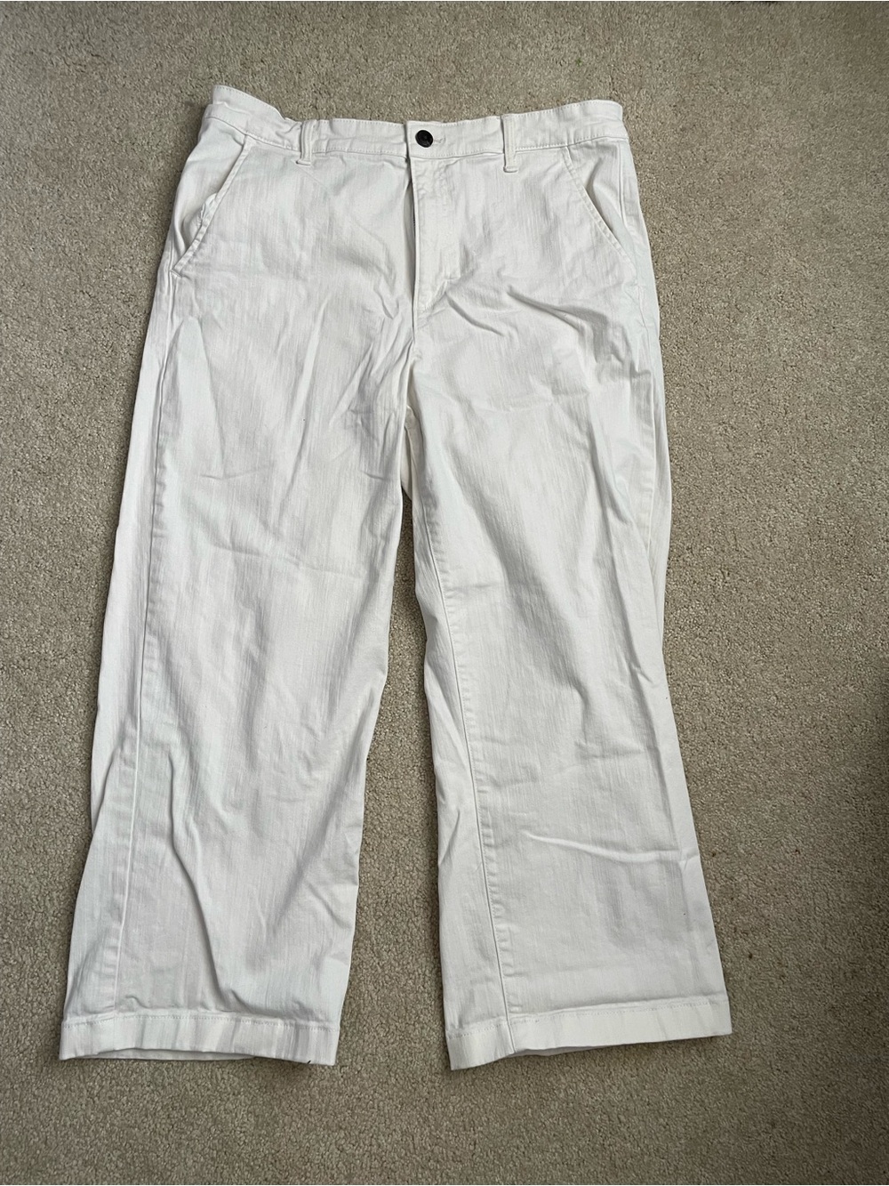 White Wide-Leg Pants